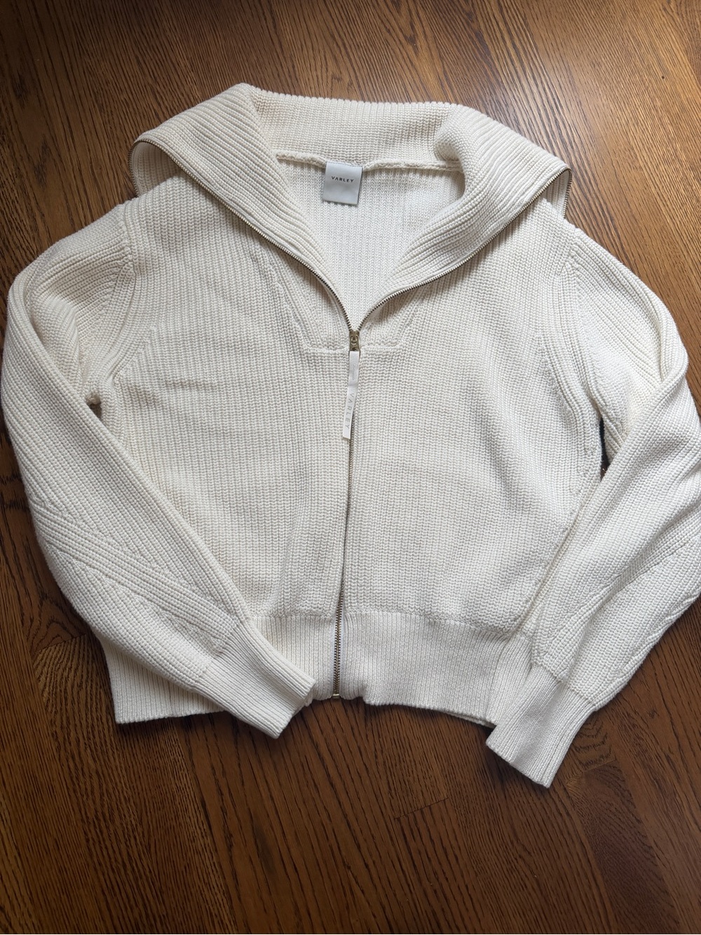 Varley Mayville Knit Jacket White/Cream  Womens L